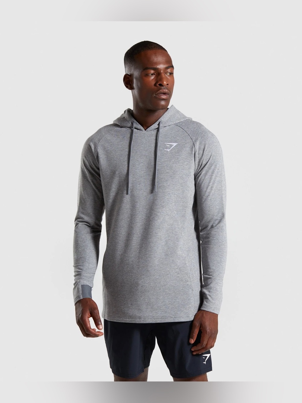 Gymshark Gray critical Hoodie Performance Sweater size M